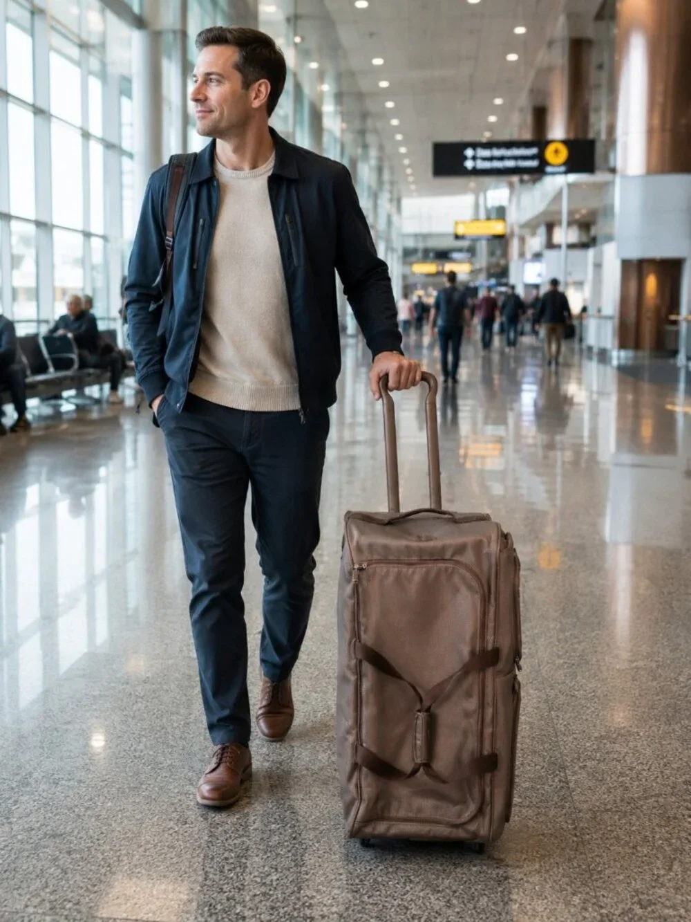 TUMI Alpha Gen 4 22041CH4 30” Large Rolling Split Wheel Duffel Shimmering Brown
